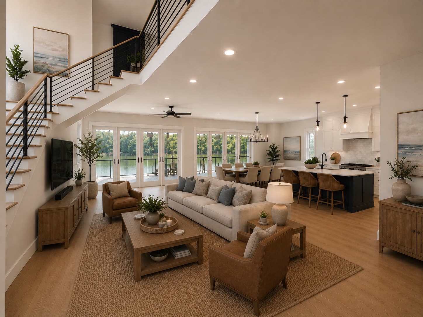 Main living room at 16 Indigo Lane arranged for relaxing together
