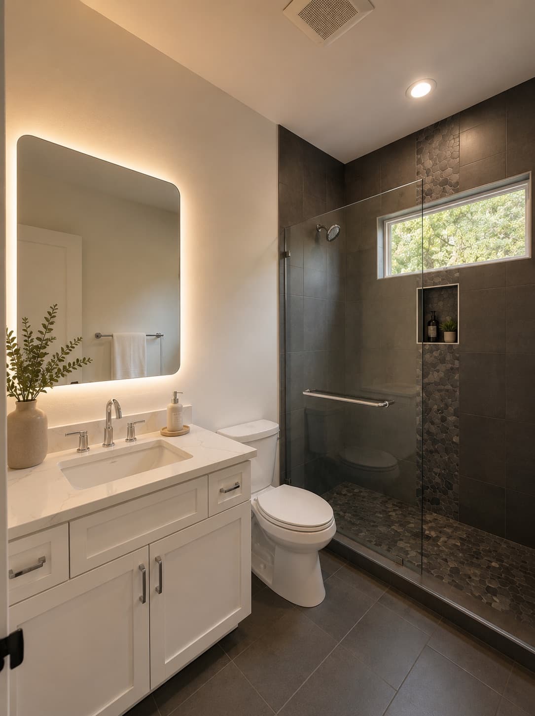 Queen bedroom ensuite bathroom at 16 Indigo Lane