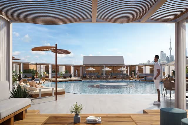 Covered poolside Cabana Lounge preview for 16 Indigo Lane